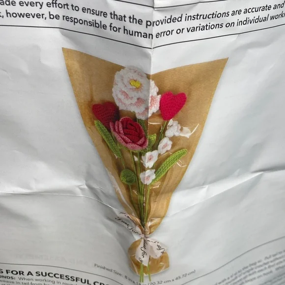 OPEN BOX Needle Creations Crochet Kit - Make Your Own Bouquet COMPLETE KIT - Picture 5 of 11